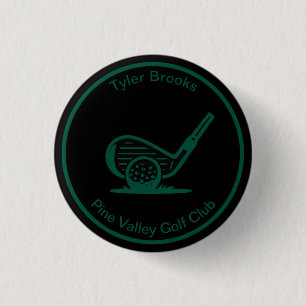 Black and Green Custom Golf Button
