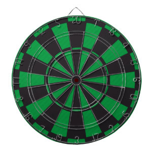 Black and Green Dart Board