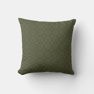 Black and Green Flowered American MOJO Pillow