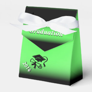 Black and Green Graduation Personalized Favour Box