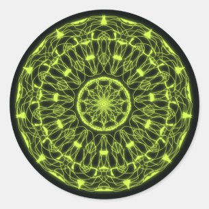 Black and green psychedelic Stickers