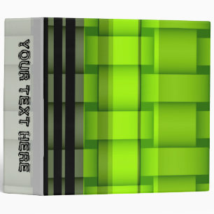 Black and green stripes retro graphic design binder
