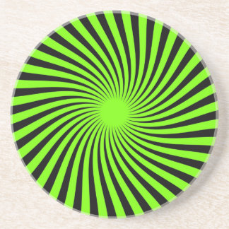 Black and Green Swirl Coaster