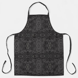 Black And Grey Abstract Graphic Art Design Apron