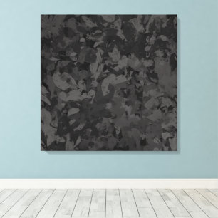 Black And Grey Abstract Graphic Art Design Canvas Print