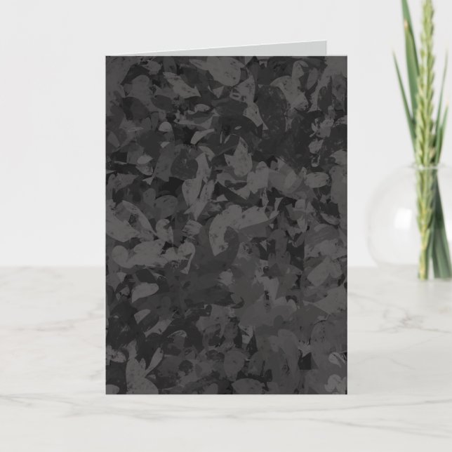 Black And Grey Abstract Graphic Art Design Card (Front)