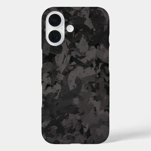 Black And Grey Abstract Graphic Art Design Case-Mate iPhone Case (Back)