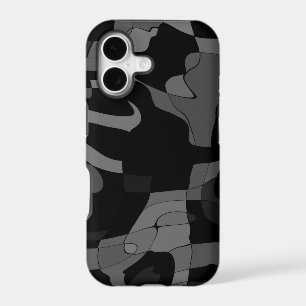 Black and Grey abstract pattern case for iPhone