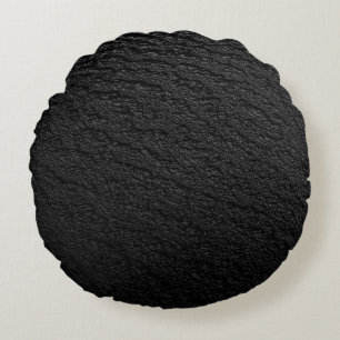 Black and grey area rug round pillow