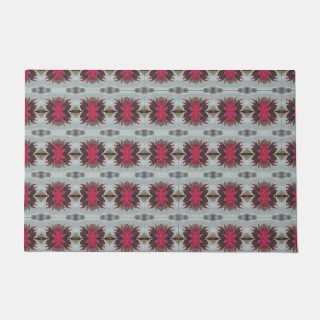 Black and Grey Blue With Red Doormat (Front)