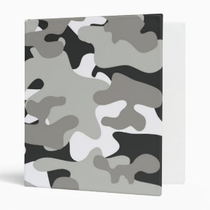 Black and Grey Camo Design Binder
