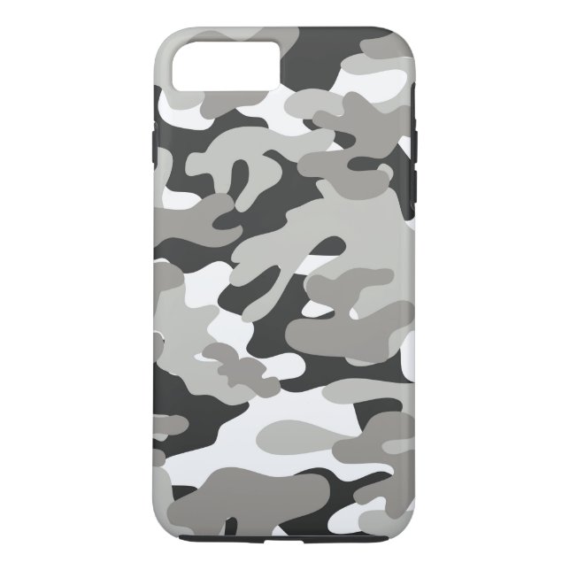 Black and Grey Camo Design Case-Mate iPhone Case (Back)