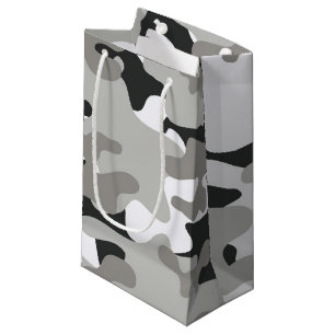 Black and Grey Camo Design Small Gift Bag