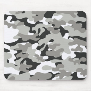 Black and Grey Camo Mouse Pad