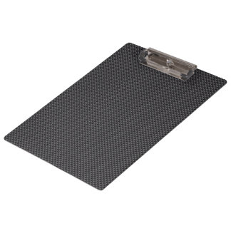 Black and Grey Carbon Fibre Polymer Clipboard