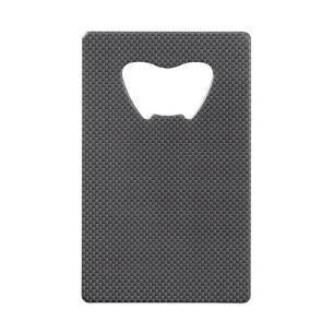 Black and Grey Carbon Fibre Polymer Credit Card Bottle Opener