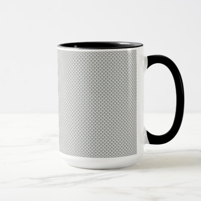Black and Grey Carbon Fibre Polymer Mug (Right)