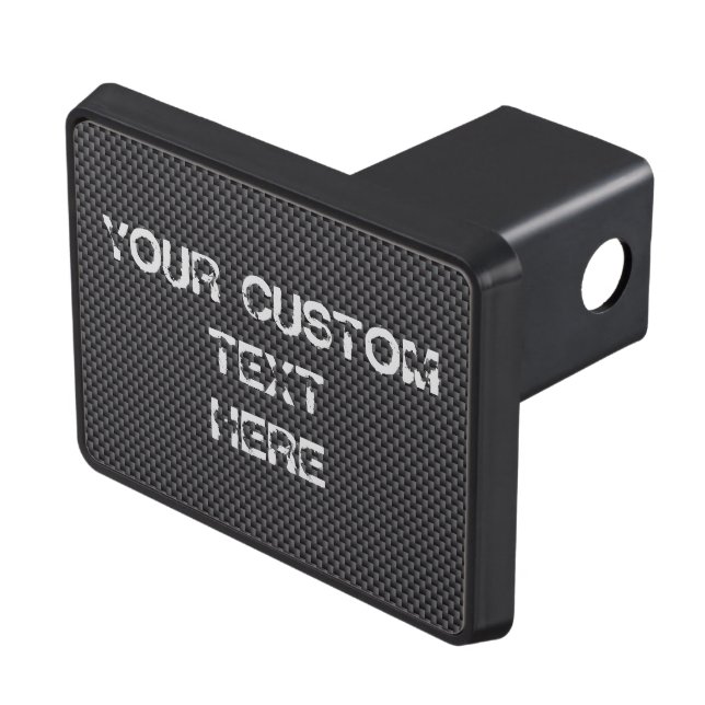Black and Grey Carbon Fibre Polymer Trailer Hitch Cover (Top Right)
