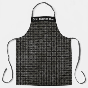 Black and Grey Check Pattern Apron