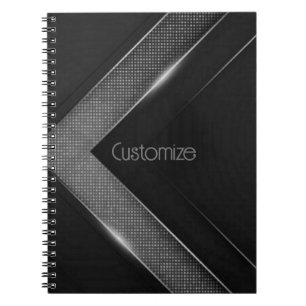 Black And Grey Chevron Notebook