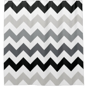 Black and grey chevron waved stripes pattern