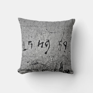 Black and grey concrete surface throw pillow