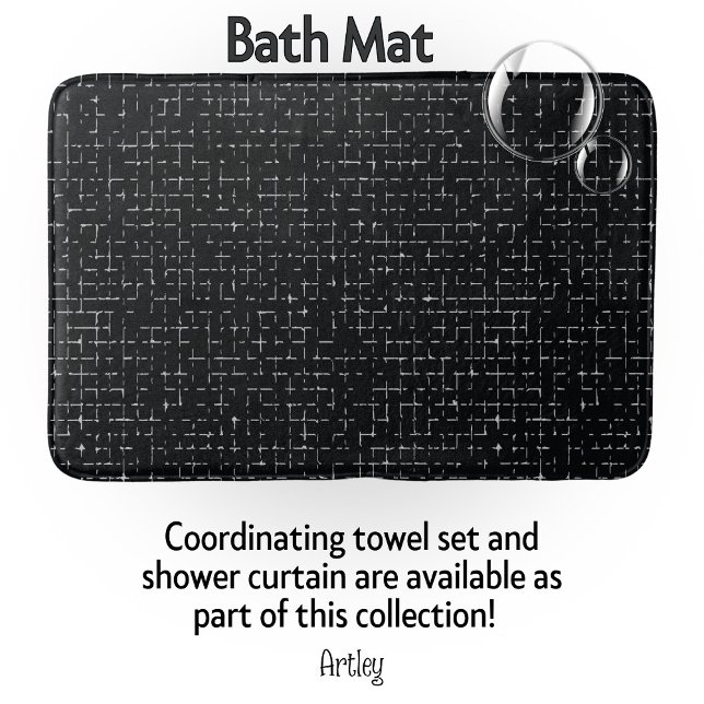 Black and Grey criss cross bath mat (Creator Uploaded)