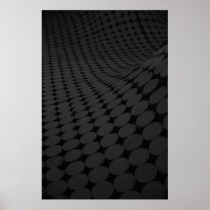 Black and grey dotted surface poster