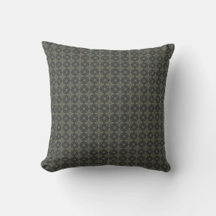 Black and Grey Flowered American MOJO Pillow