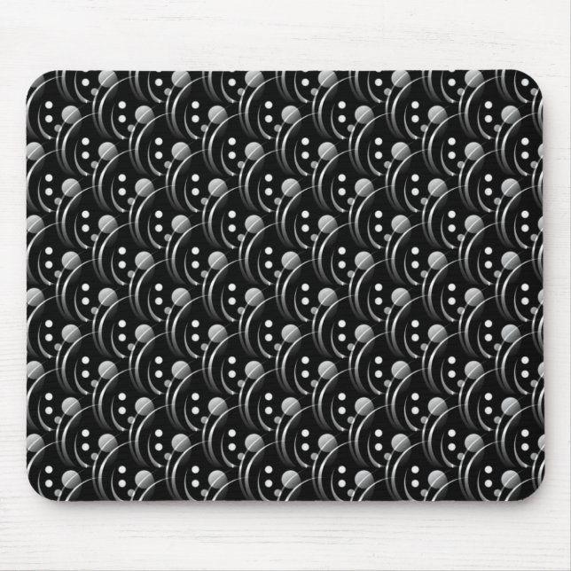 Black and Grey Hip and Stylish Mousepad (Front)