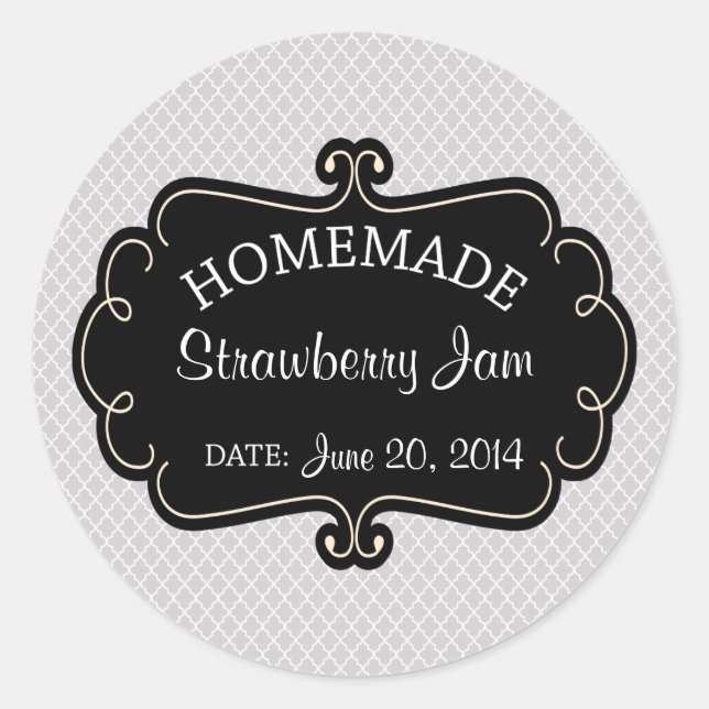 Black and Grey Homemade Goods Label (Front)