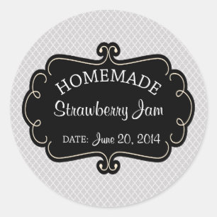 Black and Grey Homemade Goods Label