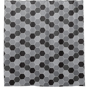 Black and Grey Honeycomb Pattern