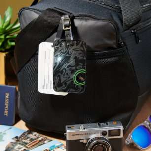 Black And Grey Lawn Bowl, Luggage Tag