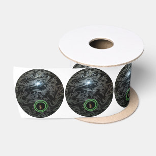 Black And Grey Lawn Bowl, Satin Ribbon