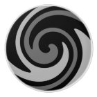Black and grey modern abstract swirl