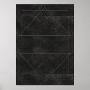Black and Grey Moody Abstract Lime Wash  Poster