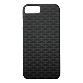 Black and grey moustache pattern Case-Mate iPhone case