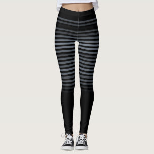 Black and grey or Custom Colour Striped Leggings