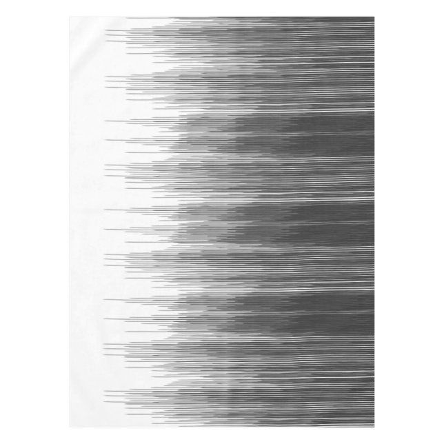 Black and Grey Paint Drips on White Tablecloth (Front)