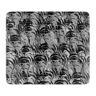 Black and Grey Palms Cutting Board