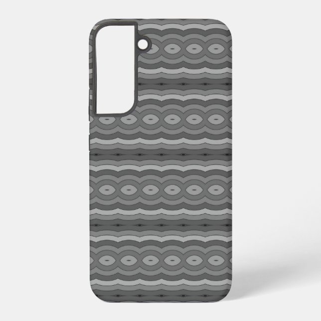 Black and grey patterned samsung galaxy s22+ case (Back)