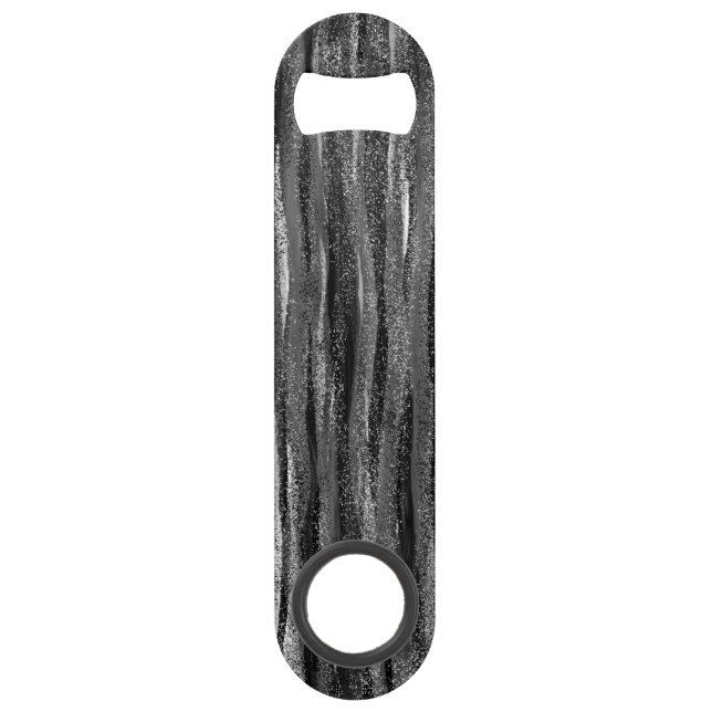 Black and Grey Personalized Custom Bar Key (Front)