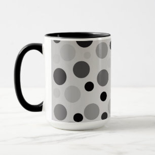 Black And Grey Polka Dots, Mug