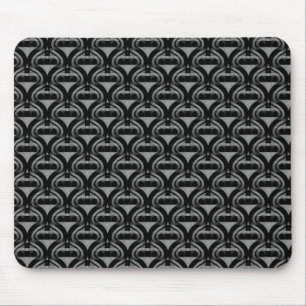 Black and Grey Retro Cool Mousepad