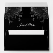 Black and Grey Roses Gothic Wedding
