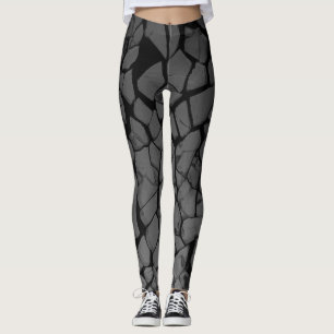 Black and Grey Shattered Glass Leggings