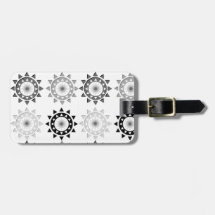 Black and Grey Suns Luggage Tag