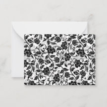 Black and Grey Swirling Flowers