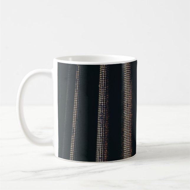Black and grey textile coffee mug (Left)